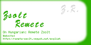 zsolt remete business card